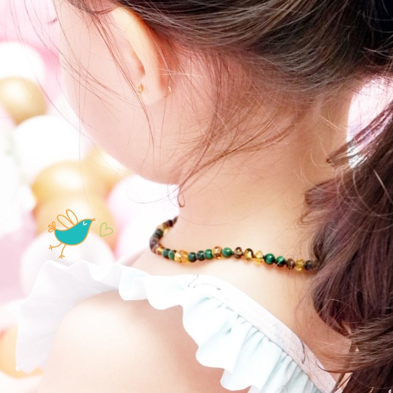 AGL29 Kalung Amber Tumbuh Gigi Bayi By Carlis Baby