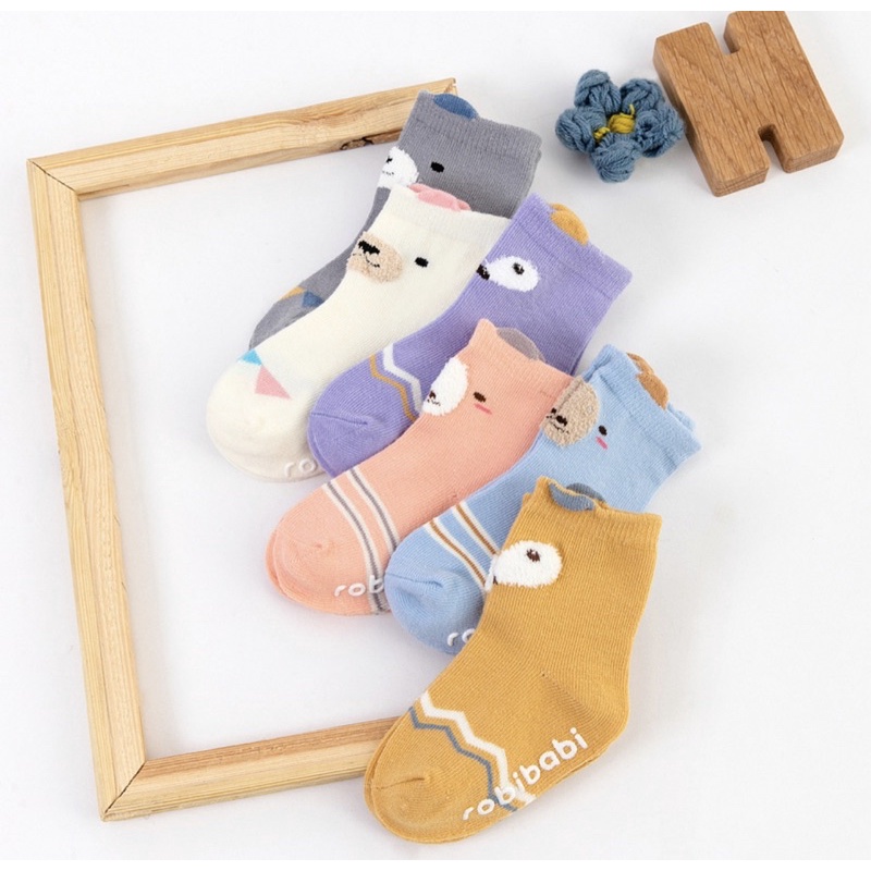 Kaos Kaki Bayi Import Antislip Model FOX or BEAR / Baby Cute Socks