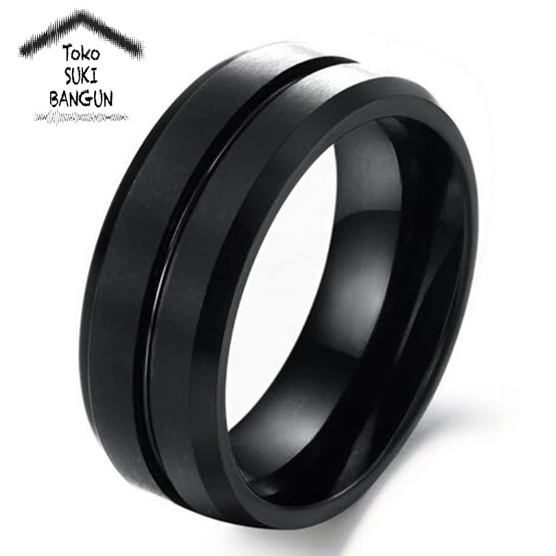 Ring Men / Cincin Pria Titanium Armor MIDDLE Stainless Steel MR-001