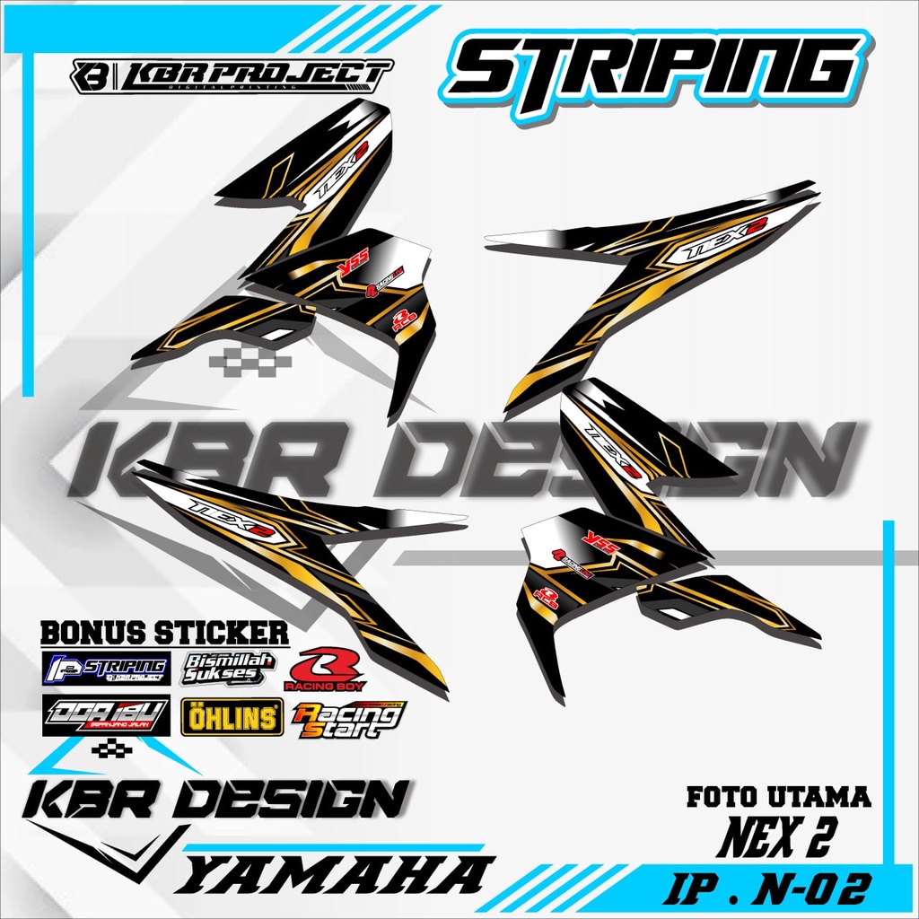 NEX 2 (COD) STICKER STRIPING VARIASI MOTOR NEX 2.02