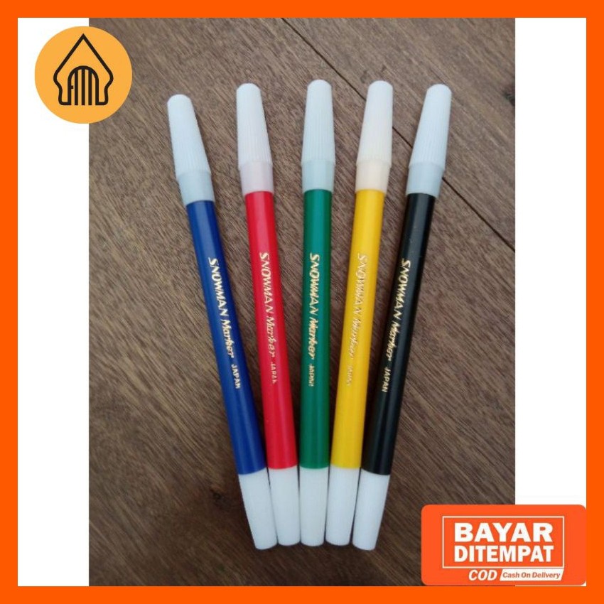 

Spidol Snowman kecil hitam, merah,kuning,hijau, biru