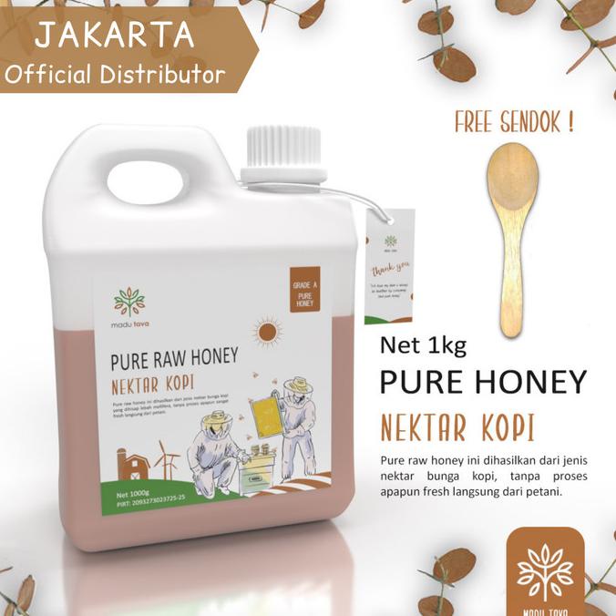 

Madu Murni Asli Tava 1kg Nektar Kopi 100% Pure Raw Honey Sarang Alami -Diskon Besar
