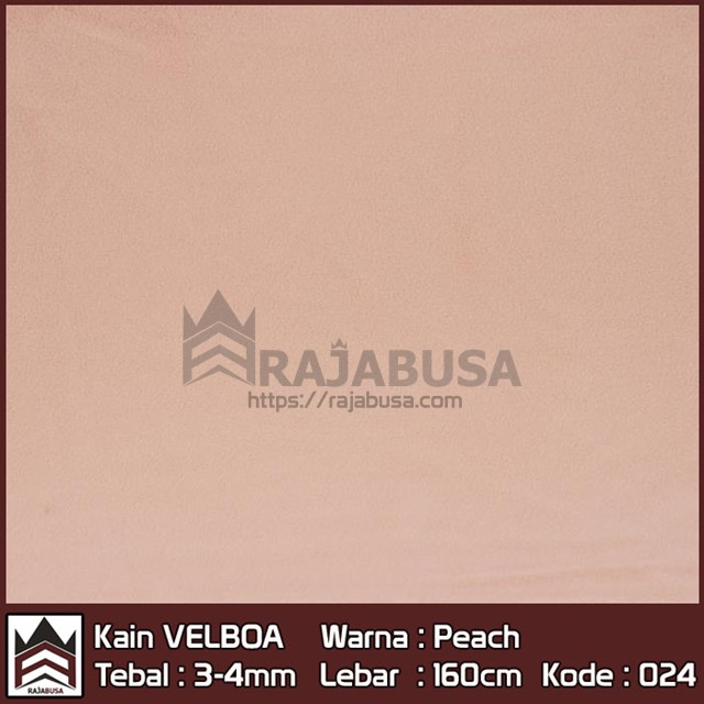 Kain Velboa Peach Termurah - Kain Bulu Bahan Boneka