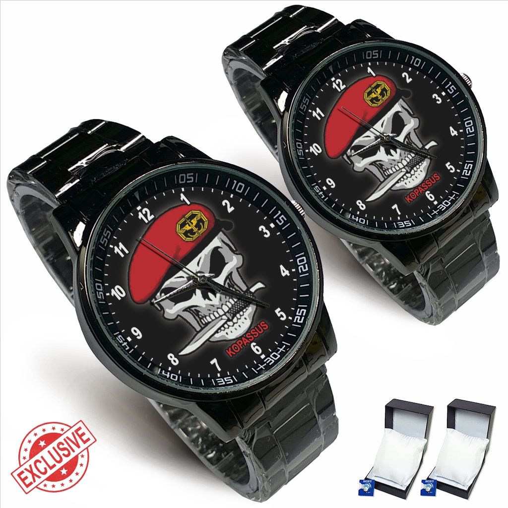 Jam Tangan Rantai Couple BARET MERAH KOPASSUS -06 (Special)