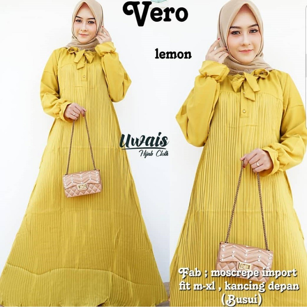 VERO DRESS Baju Wanita Pakaian Muslimah Dress Muslim  Baju Gamis Terbaru Gamis Modern