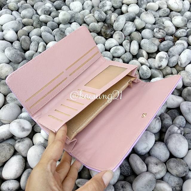 DW09 Dompet Import Cewek Korea Style Cantik Keren Warna Warni Shabbychic