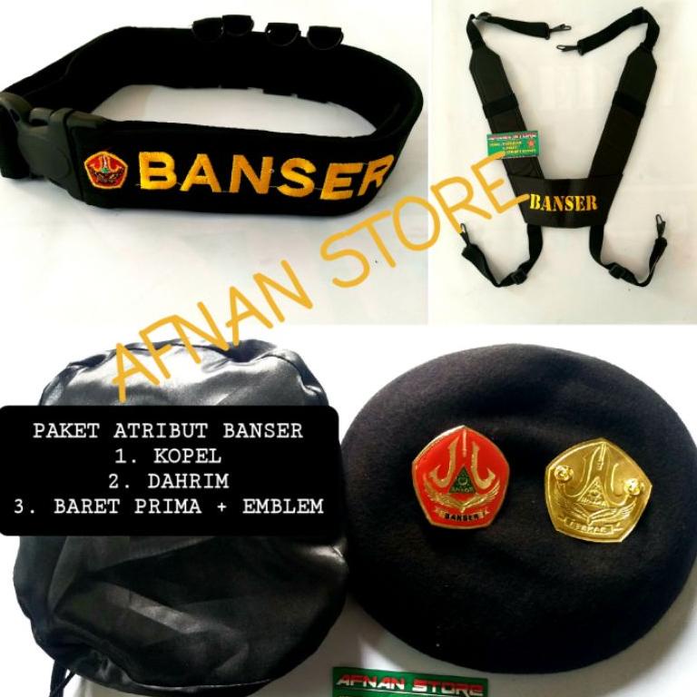 3J4 BARET PRIMA + DAHRIM DAN KOPEL  BANSER ( SATU SET ATRIBUT BANSER )