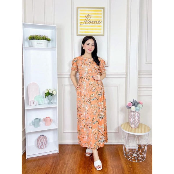 SHAKILA DRESS ORIGINAL BY KANAYA/ DASTER RAYON TANGAN BALON
