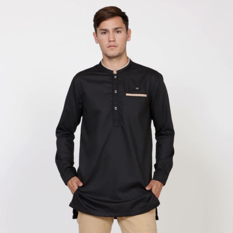 KURTA HAKAN KURTA ORIGINAL KURTA TOYOBO KOKO PAKISTAN KOMBINASI LENGAN ¾ MERAH HITAM ABU