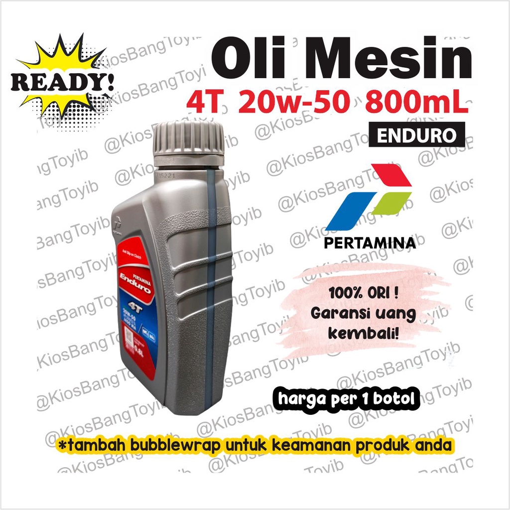 Oli Mesin Motor Pertamina ENDURO 4T 20w 50 (800mL)