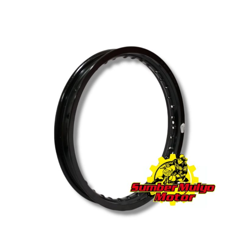 VELEG ALUMUNIUM MEREK TK RACING ORIGINALTYPE WM SHAPE WARNA HITAM UKURAN 160 RING 15 HOLE 36H