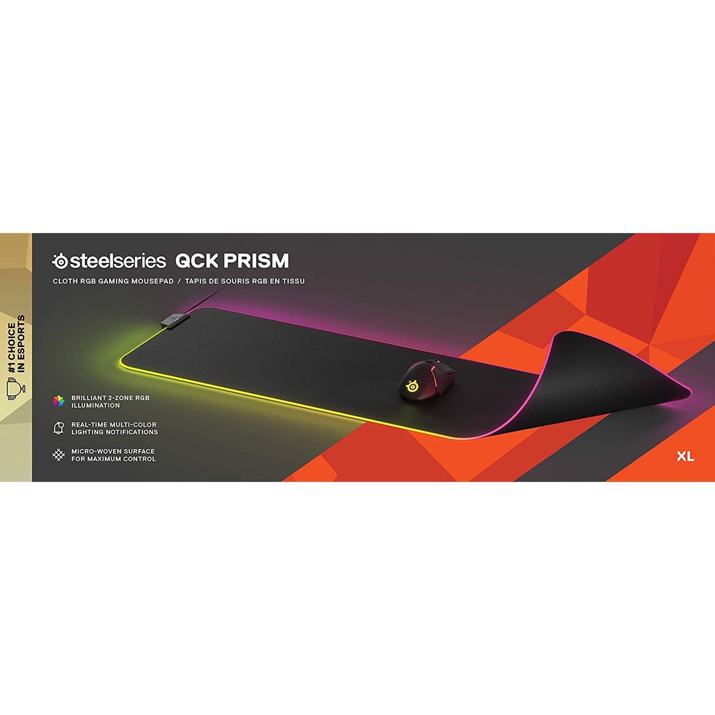 Steelseries QcK Prism Cloth XL RGB Gaming Mousepad