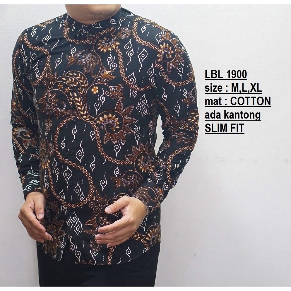 KEMEJA BATIK PRIA SLIM FIT BAJU BATIK PRIA SLIM FIT PREMIUM LBL1900