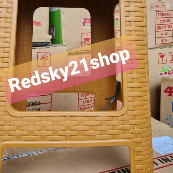 ❋ KURSI BASO / KURSI CAFE PLASTIK ANYAMAN ROTAN NAPOLLY ♞