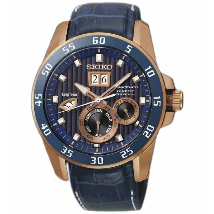 Seiko Man Sportura Kinetic SNP064P1 Blue Rosegold