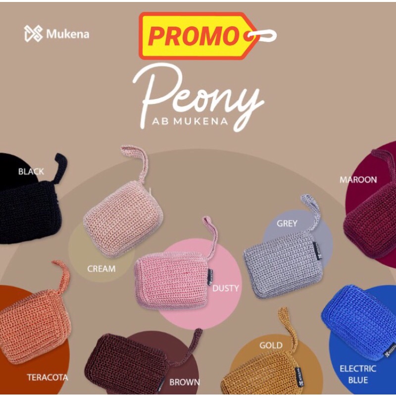 MUKENA MURI PEONY CASE RAJUT MUKENA TRAVELING MINI MUKENA TRAVEL KECIL DEWASA SIZE JUMBO MUKENA KARI