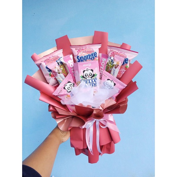 

buket makanan/buket snack / buket murah /hadiah ulang tahun/gift makanan