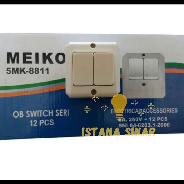 Saklar Seri Meiko Engkel OB outbow Warna Cream / Saklar murah