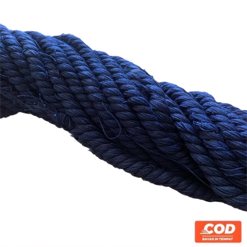 Tali Kur Navy Tebal 6 mm | Tali Tambang Biru Dongker 10 Meter