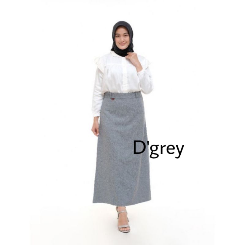 Rok A Ritsleting Rok kantor kekinian office skrit-Abu