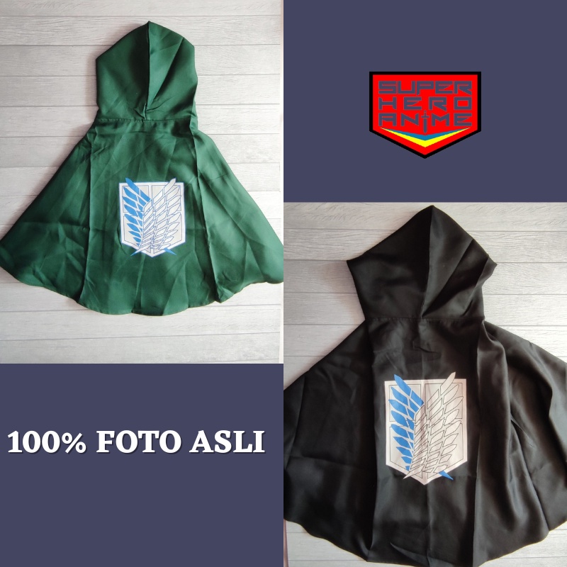 Jubah Attack On Titan Anak Dewasa Import Kostum Cosplay Anime Scouting Legion Aot SNK Perempuan Cowok