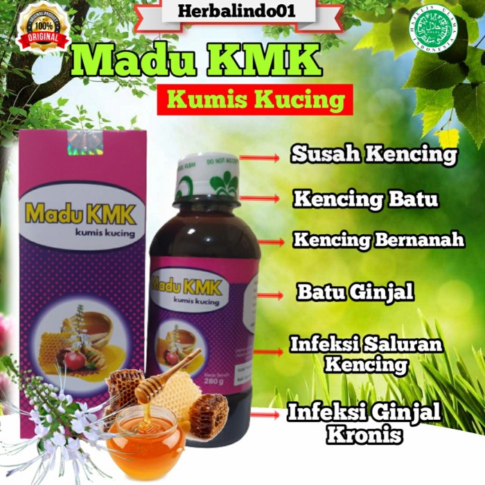 MADU KMK KUMIS KUCING OBAT BATU GINJAL, KENCING BATU INFEKSI GINJAL