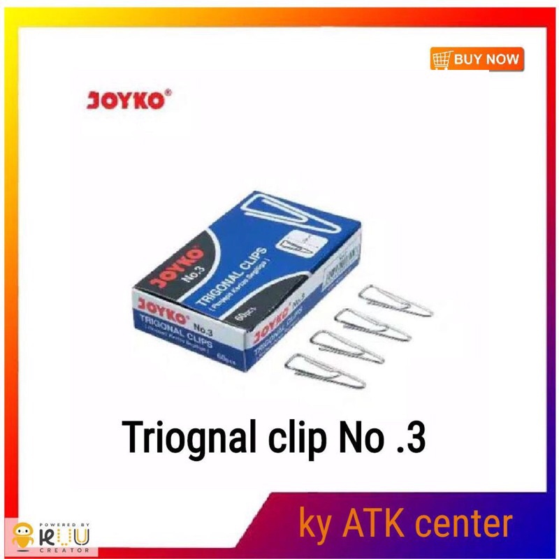 

Trigonal Paper Clip No.3 Joyko / Clip Segitiga No.3 /Klip Kertas