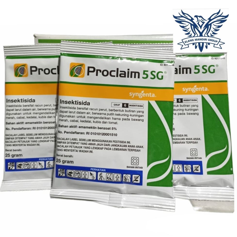 Insektisida Proclaim 5 SG 25gr Bahan Aktif  Emamektin Benzoat 5% Original Syngenta