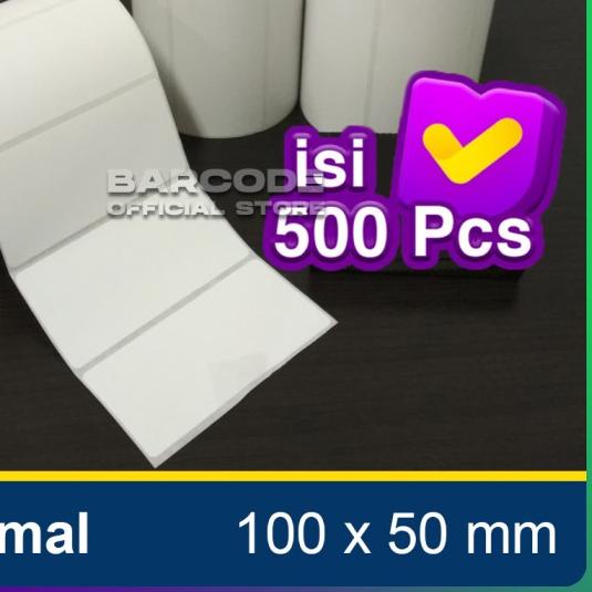 

➶ LABEL THERMAL 100 X 50 (1 LINE) KERTAS STIKER BARE 100X50 MM 500PCS ✰