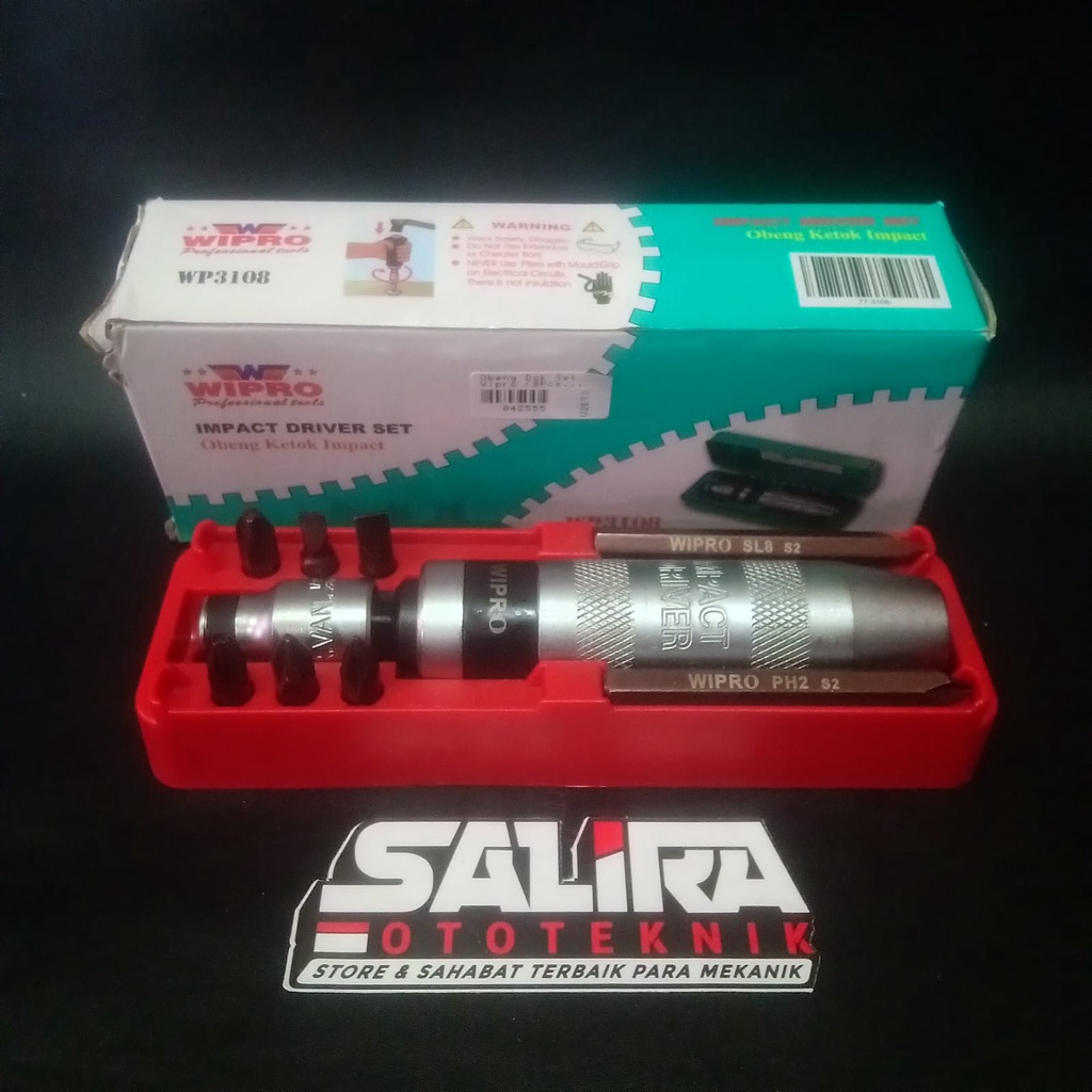 Obeng Dok Set Obeng Ketok Impact WP3108 Wipro Isi 8 pcs
