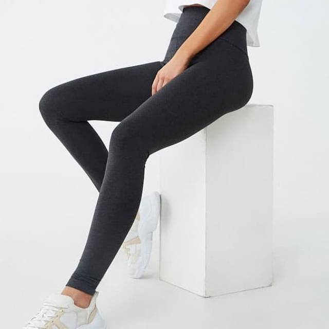 Legging Hitam Polos Forever 21 Original Jumbo Ready