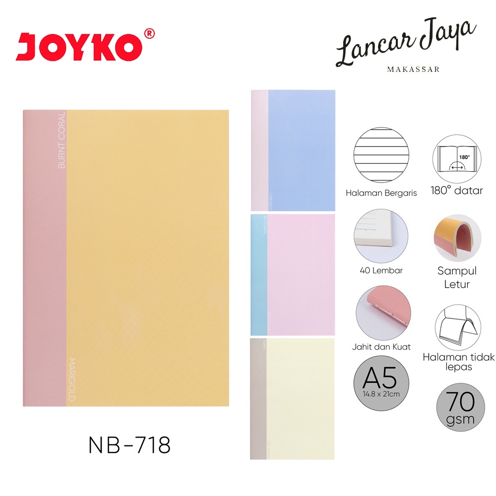 

Buku Tulis Catatan Bergaris Ruled Notebook Duo Color Joyko NB-718 A5