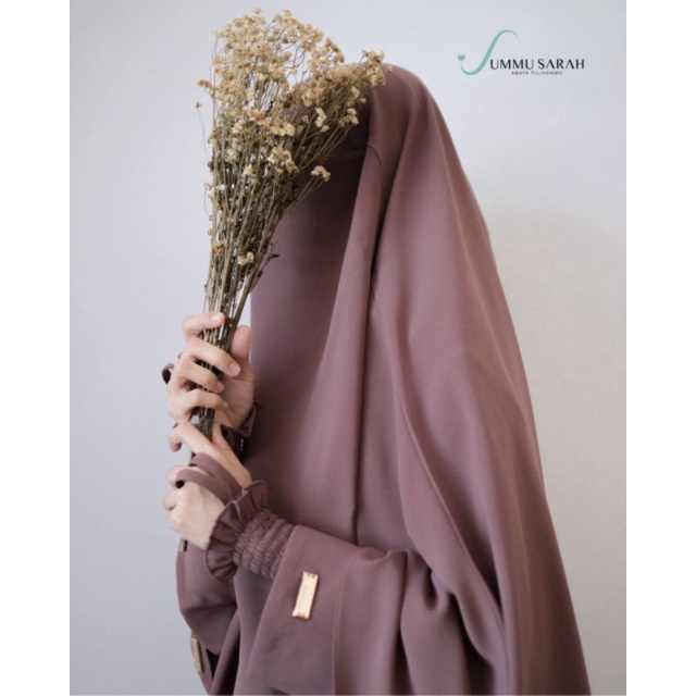 FK french Khimar Khadijah by Umsa Ummu Sarah cocoa