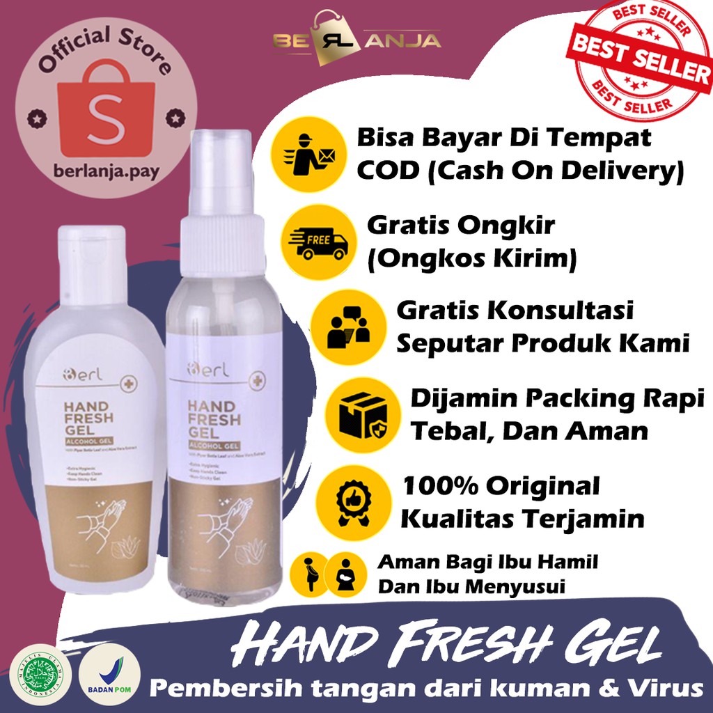 Jual B Erl Cosmetics Hand Sanitizer Berl Fresh Gel Sabun Cuci Tangan ...