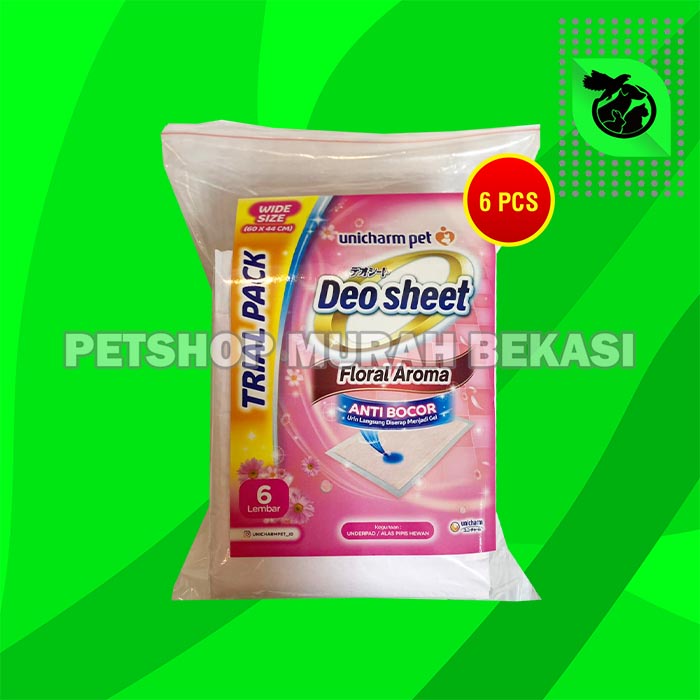 Deo-sheet Alas Pipis Poop anjing Perlak Hewan 6 pcs Repack