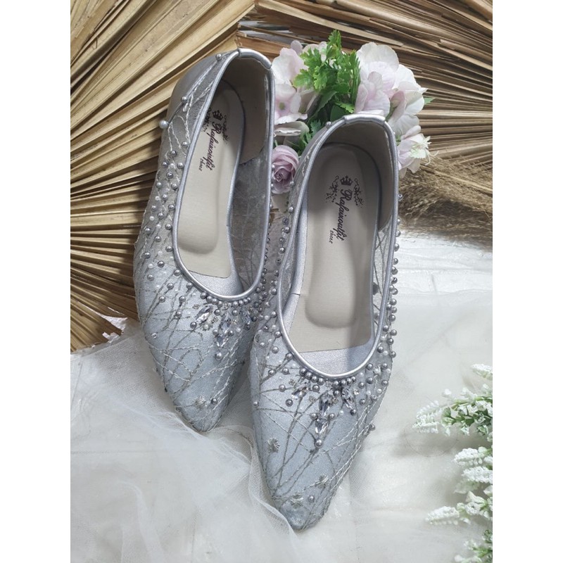 flatshoes Juwita silver 1cm