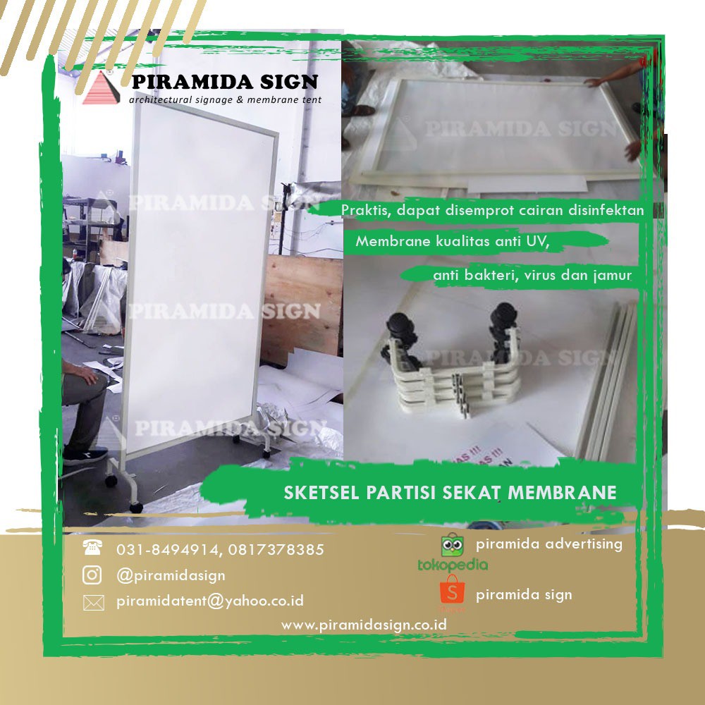 

partisi sekat cover shield partition wall