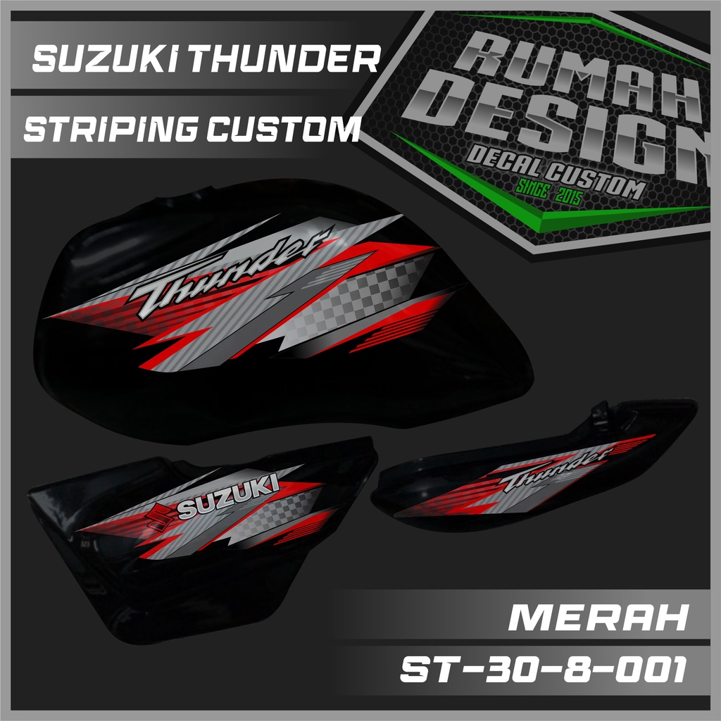 DECAL STICKER STRIPING SUZUKI THUNDER 125 CUSTOM 08
