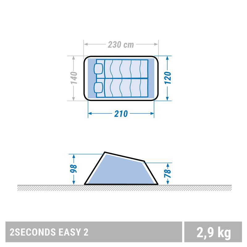 QUECHUA 2 Seconds 2 Dome Tent Tenda Camping Untuk 2 Orang