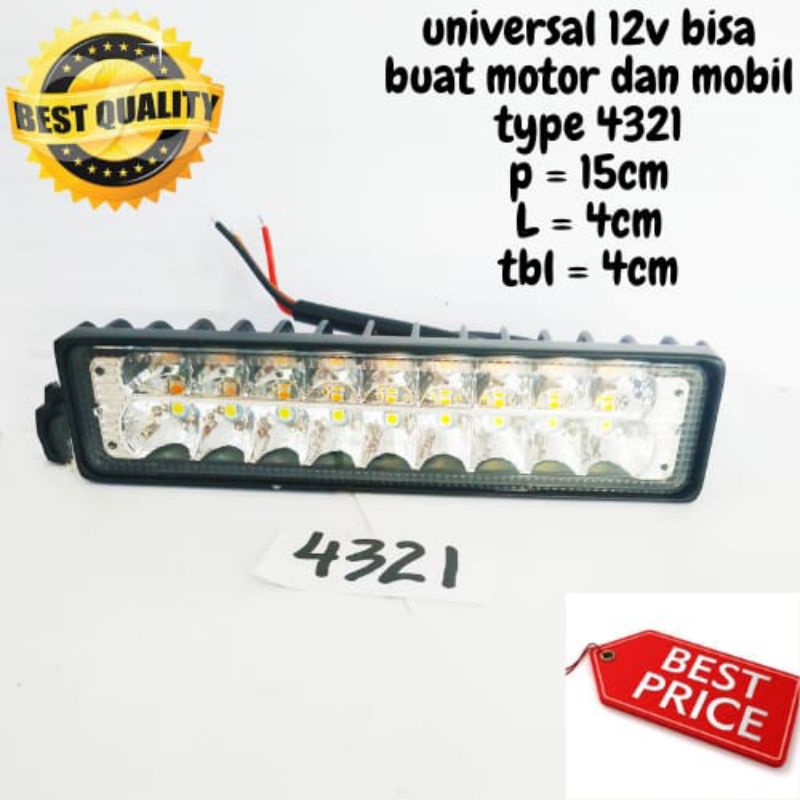 lampu sorot led slim / lampu tembak led / tembak / 12v universal variasi motor dan mobil LED