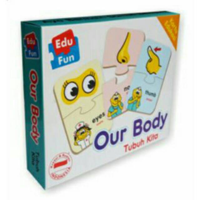 Flash Card Puzzle OUR BODY Puzzlo Anggota Tubuh Mainan  