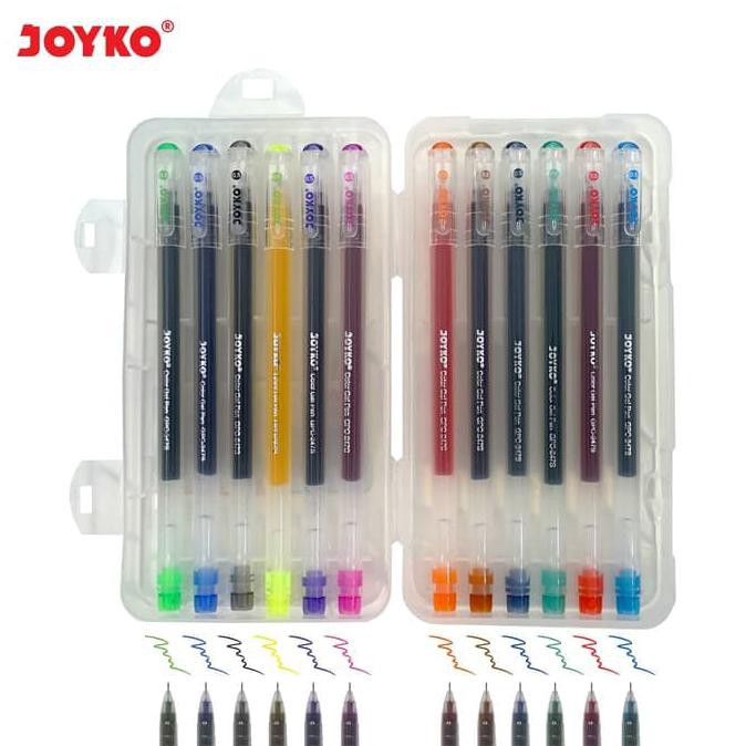 

Color Gel Pen / Pulepen / Pena Joyko GPC-247S / 12 Warna / 0.5 mm BERKUALITAS