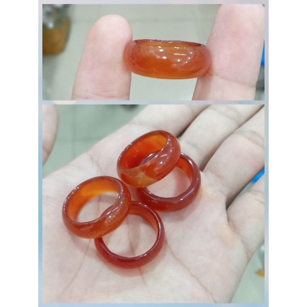 C-4006.Cincin Giok merah (HARGA PER 2PCS CINCIN)