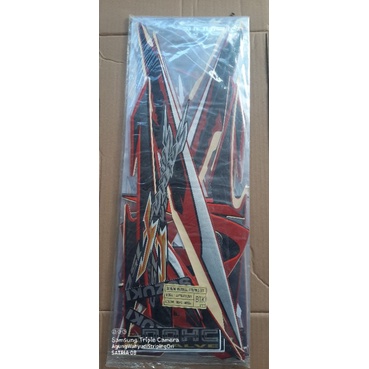 STIKER STRIPING LES BODY SUZUKI SATRIA FU F 150 2008 HITAM MERAH
