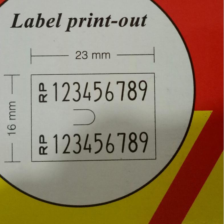 

◊ MESIN LABEL HARGA JOYKO MX-6600N / 2 BARIS / ANGKA-ANGKA / 10 DIGIT ☈