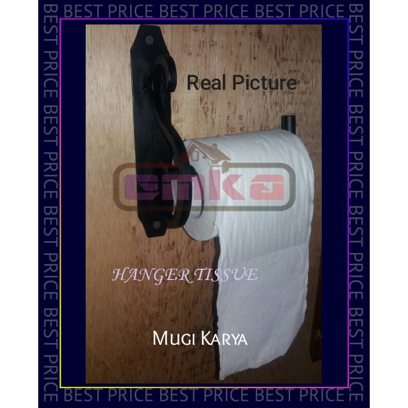 GANTUNGAN ROLL/HANGER TISSUE WROUGHT IRON