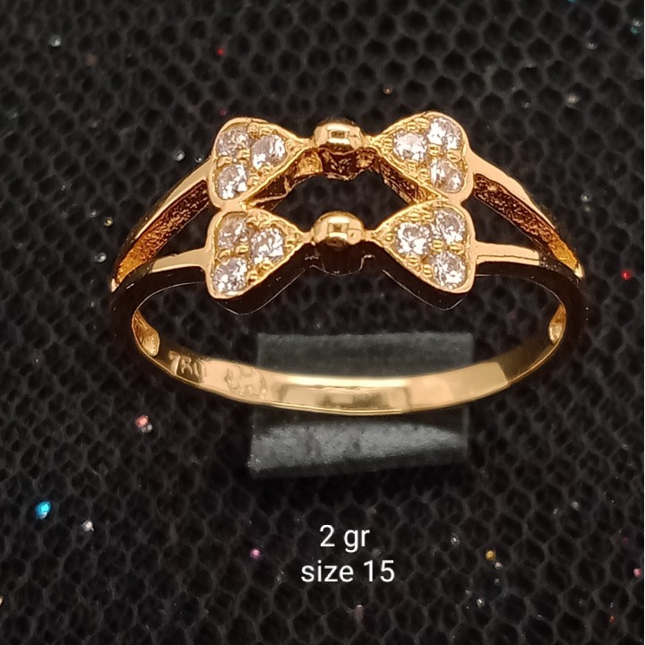 Cincin Emas 17K - 2 gr Kadar 750 - 1813