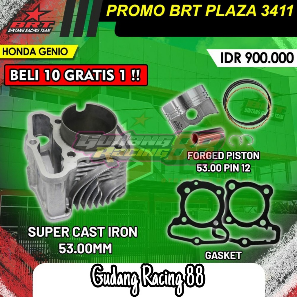 PAKET BORE UP BRT BORING BRT BLOK CAST IRON BRT BLOCK CASTING IRON BRT HONDA GENIO ALL NEW BEAT BEAT