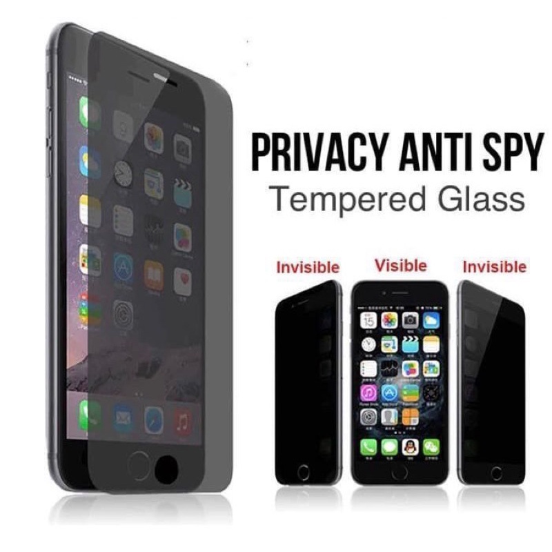 Glass Anti Spy iPhone 6/6S/6+/6S+/7/8/7+/8+/X/XS/XR/XS Max/11/12 Mini/ 11 12 13 14 Pro Max GLASS PRIVACY