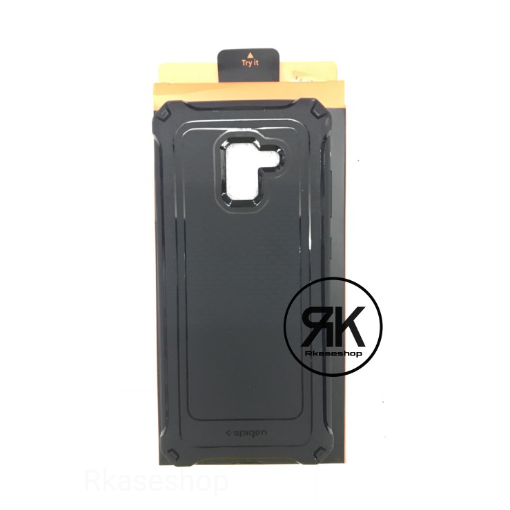 Spigen Rugged Capsule Samsung A8 PLUS 2018 soft case casing full cover